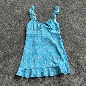 Blue floral dress